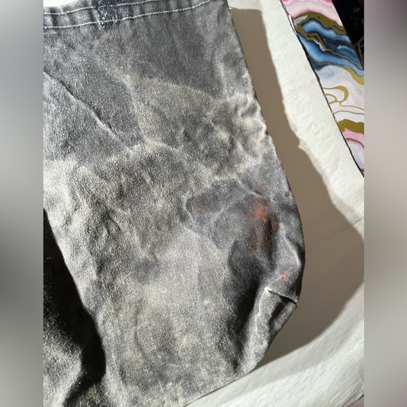 I Love NY gray red Tote distressed diy travel boho grunge Bag - Picture 5 of 15